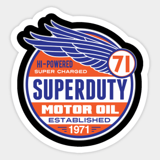 SuperDuty Motor Oil Sticker